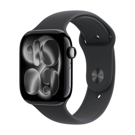 Apple Watch Series 11 46mm Jet Black con correa deportiva negra