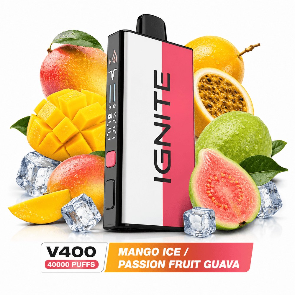 Vaper desechable Ignite Mix 40000 puffs MANGO ICE/PASSION FRUIT GUAVA