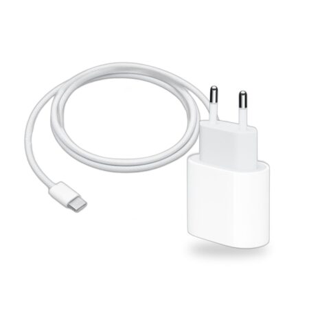 Kit cargador Apple original: cable USB-C trenzado y adaptador de corriente USB-C 20W
