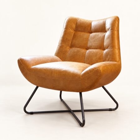 Poltrona Siena en Ecocuero Cognac - Black Cow Studio